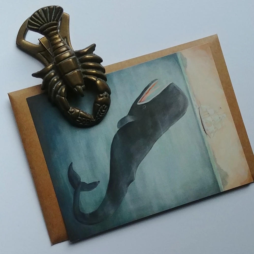 Brass lobster clip and bottle opener